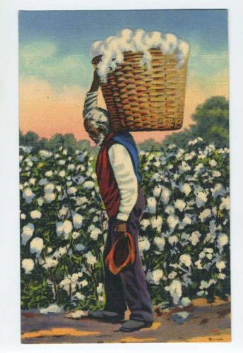 Cotton Picker, African American Artwork, Black Americana, Cotton Fields, Afrocentric Art, African Diaspora, Vintage Linen, African American Art, Historical Artifacts