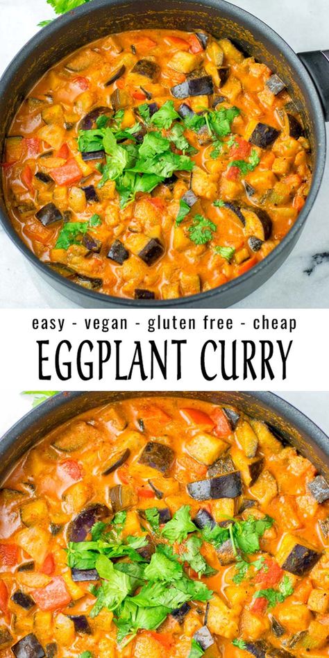 Thai Curry With Eggplant, Curry Eggplant Recipes, Vegan Eggplant Curry, Plant Based Eggplant Recipes, Thai Eggplant Recipes, Thai Eggplant Curry, Asian Eggplant Recipes, Curried Eggplant, Curry Eggplant