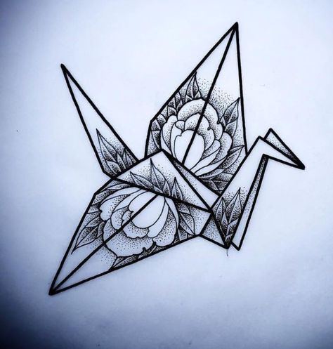 Origami Tattoo, American Traditional Tattoo Ideas, Traditional Tattoo Ideas, Petit Tattoo, Cool Tattoo Drawings, Yin Yang Tattoos, Tattoos For Women Half Sleeve, Cute Little Tattoos, Tattoo Style Drawings