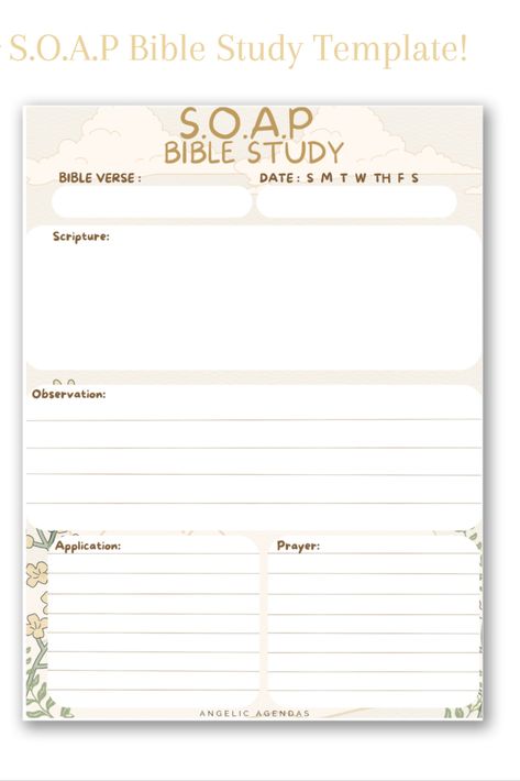 Excited to share the latest addition to my #etsy shop: Heavenly Harvest SOAP Bible Study | Instant Download | Printable Template | Digital Worksheet | Bible Journaling https://etsy.me/3OnPocp #yellow #beige #soap #biblestudytemplate #digitaldownload #printable #template #worksheet #christian Soap Bible Study Method Printable, Bible Study Soap Template, Soap Bible Study Template, Soap Bible Study Templates Free Printables, Soap Journaling The Bible, Ipad Bible Journaling, Bible Stationary, Devotional Template, Soap Method Bible Study