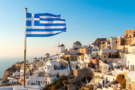 Fast facts about Greece, including the population, life expectancy, geography, government, latitude and longitude of Greece, and more. Greece Packing List, Greek Independence, Grecia Santorini, Greece Flag, Greek Flag, Cyclades Islands, Image Bank, Basic Facts, Santorini Greece