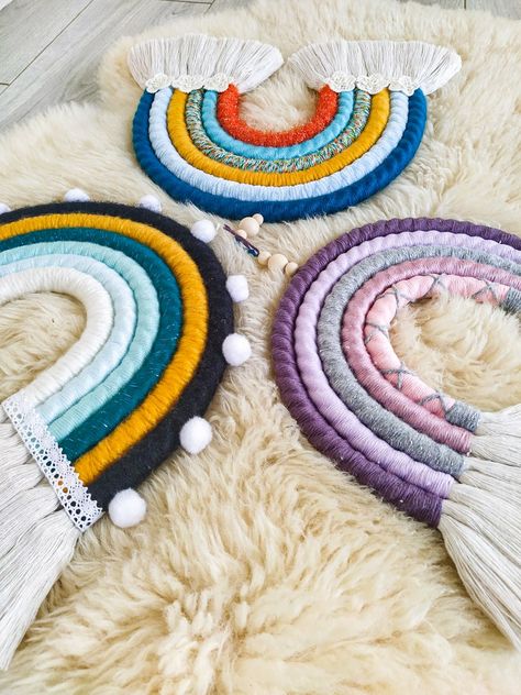 Macrame Ocean, Macrame Business, Macrame Animals, Room Nature, Macrame Products, Rainbow Macrame, Macrame Ideas, Macrame Design, Rainbow Color