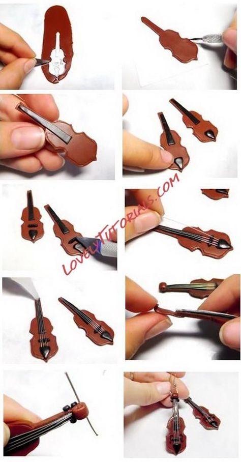 Step By Step Polymer Clay, Cake Decoration Tutorial, Fondant Tutorial, Polymer Clay Christmas, Polymer Clay Diy, Fondant Figures, Polymer Clay Miniatures, Clay Miniatures, Fimo Clay