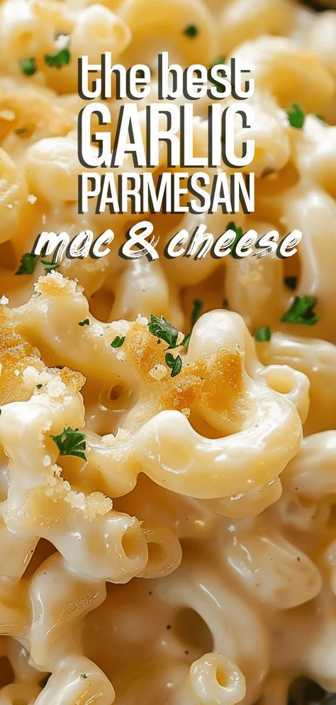 Garlic Parmesan Mac & Cheese [35 Minutes] – Chasety Garlic Mac N Cheese, Flavorful Mac And Cheese Recipe, Flavored Mac And Cheese Recipe, Mac And Cheese Meal Prep, Parmesan Mac And Cheese Recipe, Garlic Mac And Cheese Recipe, Parmesan Cheese Recipes, Mozzarella Mac And Cheese, Cheese Burger Macaroni