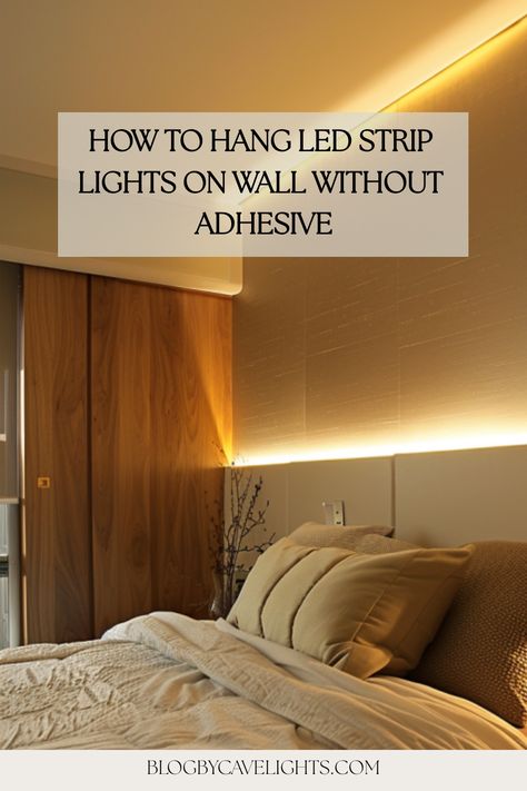 Discover the secret to achieving flawless LED light strip installations on your wall! 🔍 Explore our expert tips for creating stunning wall decor without the hassle of adhesive. Click to unlock your creativity! #LEDstrip #walldecorideas Bay Window Inspiration, Lights On Wall, Led Strip Lighting Ideas, Outdoor Kitchen Lighting, Installing Led Strip Lights, Led Lighting Bedroom, Headboard With Lights, Home Lighting Design, Creative Wall Decor