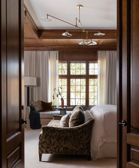 As we designed our #Highlandparkhouse, we aimed to keep the timeless charm intact while infusing a modern touch. From the cozy paneling in… | Instagram Marie Flanigan Interiors, Marie Flanigan, Moody Bedroom, Bedroom Cozy, Lake Travis, Up House, Master Bedrooms Decor, New Room, Guest Bedroom