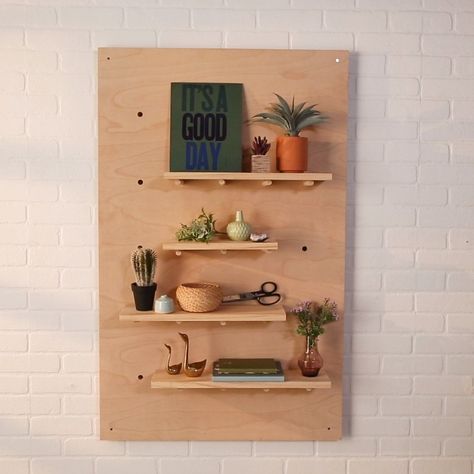 Better Homes & Gardens - DIY Giant Peg Board Home Decor Things, Diy Pegboard, Decor Things, Pegboard Storage, Easy Diy Room Decor, Storage Display, Furniture Storage, Easy Home Decor, Grid Pattern