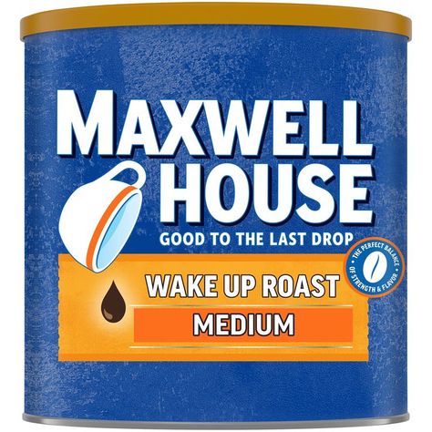 Maxwell House Wake Up Roast Medium Roast Ground Coffee (30.65 oz Canister) House Medium, Maxwell House Coffee, Coffee Beverages, Decaffeinated Coffee, Maxwell House, Medium Roast Coffee, Real Coffee, Roast Coffee, Coffee Canister