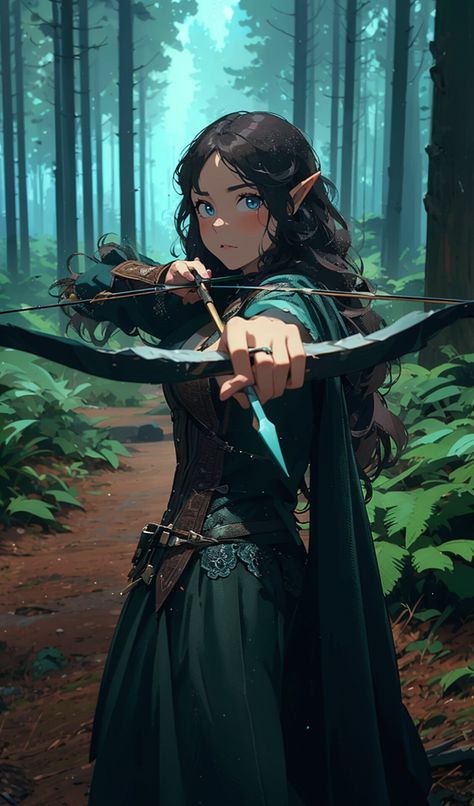 Archer Characters, Elf Ranger, Elf Warrior, Anime Elf, Female Elf, Elf Art, Elves And Fairies, Avatar The Last Airbender Art, Dnd Art