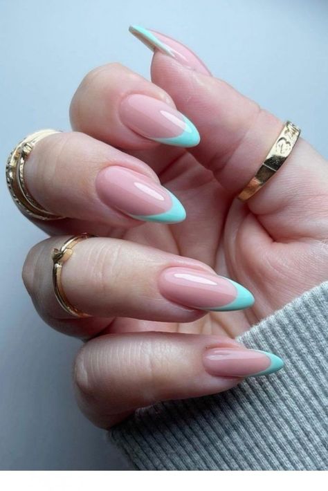 Barbecues, tan lines and good vibes. Summer is finally on its way! Match those good vibes with a great set of summer nails. Here are 40+ summer nail designs #summernailsinspiration #nailssummer #summernails #nails #nails2022 #nailsinspiration French Tip Nail Designs Almond, Almond Shaped Nails Designs, Almond Nails Pink, Classy Almond Nails, Pink Tip Nails, Almond Nails French, April Nails, Almond Shape Nails, Almond Nails Designs