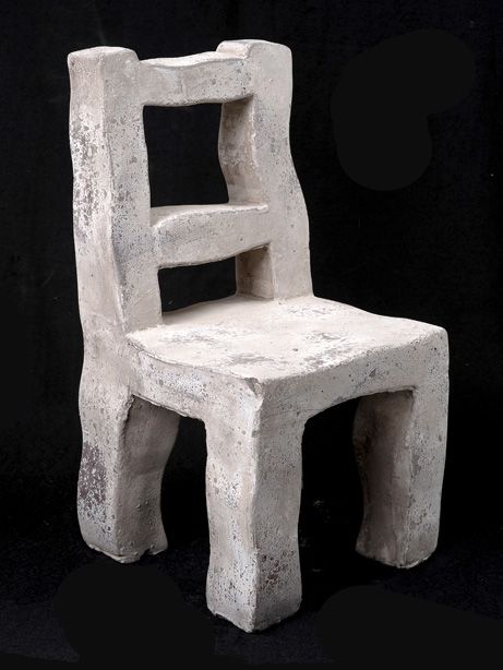 Lucy Ceramic Chair Large Ceramic Chair Sculpture, Ceramic Chair, Stone Chair, Sculptural Furniture, Ceramic Furniture, Showroom Interior Design, Small Chair, Chair Style, Ceramic Figurines