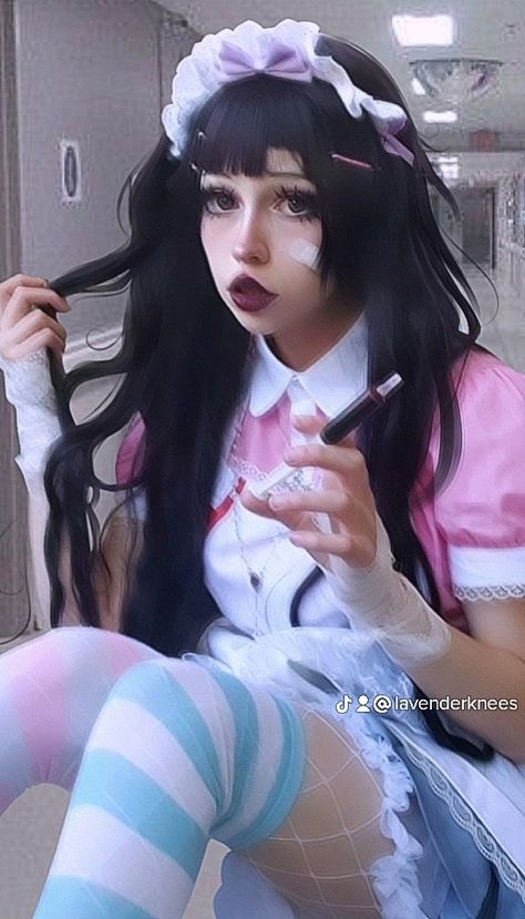 Mikan Tsumiki Makeup, Mikan Makeup, Mikan Cosplay, Mikan Tsumiki Cosplay, Mikan Tsumiki, Closet Cosplay, Goodbye Despair, Reference Photos For Artists, Cosplay Inspo