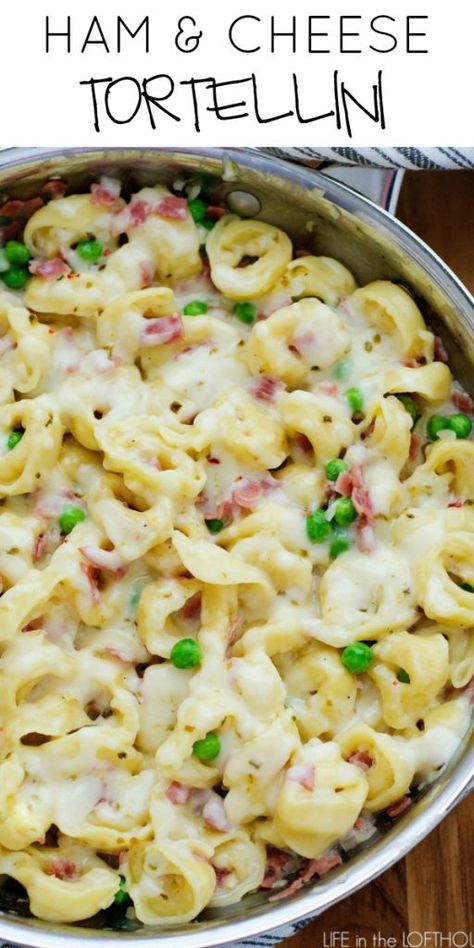 Ham And Cheese Tortellini, Leftover Ham Recipes Crockpot, Ham Recipes Healthy, Ham Dinner Recipes, Ham Recipes Crockpot, Cheese Tortellini Recipes, Ham Dishes, Ham Dinner, Ham Casserole