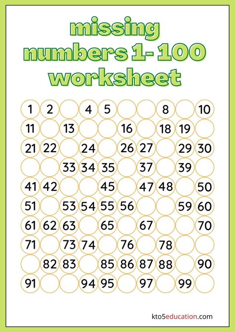 Free missing numbers 1 to 100 worksheet | 1st grade math worksheets, Worksheets, Math fact worksheets Number 1 To 100 Worksheets, Writing Numbers 1-100 Worksheet, 1-100 Worksheets, Numbers To 100 Worksheets, Counting 1 To 100 Worksheet, 1 To 100 Numbers Worksheet, Number Worksheets For Grade 1, Missing Numbers 1-100 Worksheet, 1 To 100 Numbers Chart