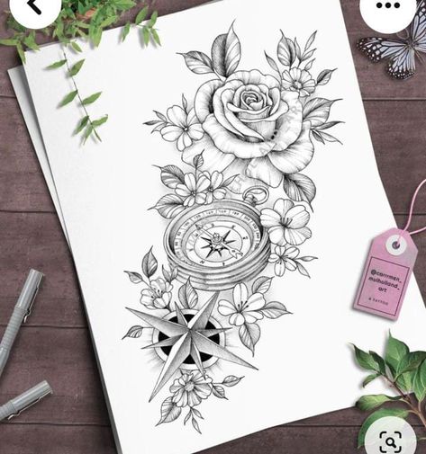 Cap Sleeve Tattoos, Clock And Rose Tattoo, Tattoo Therapy, Men's Tattoos, Shoulder Sleeve Tattoos, Full Hand Tattoo, Masculine Tattoos, Cute Matching Tattoos, Arm Sleeve Tattoos For Women