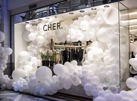 Launch Event Ideas, Balloons Galore, Store Window Displays, Balloon Installation, Balloon Wall, Decorations Party, Balloon Design, Party Diy, Balloon Decorations Party