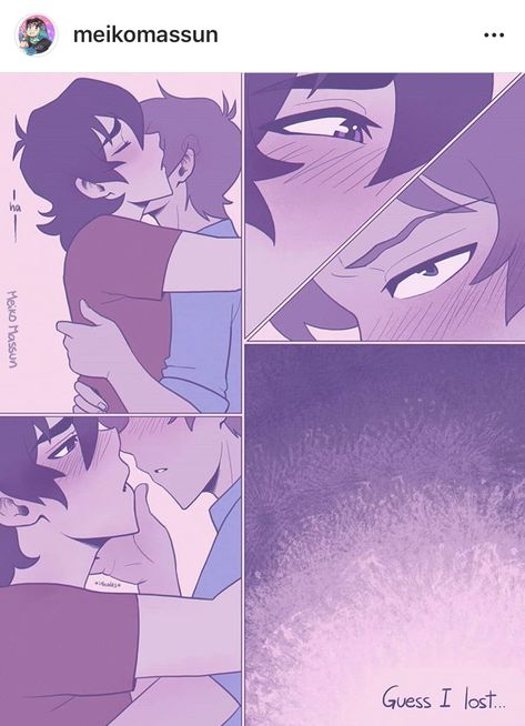 klance comic by @meikomassun 13/14 Klance Cute, Klance Fanart, Klance Comics, Voltron Comics, Gay Comics, Voltron Fanart, Voltron Klance, Voltron Legendary Defender, Cute Comics