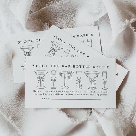 This is a stock the bar couples shower bottle raffle sign featuring beautiful watercolor drinks and an elegant font paring. // For matching items, please visit the "STOCK THE BAR" collection in the Sincerely By Nicole Zazzle store. * If you like this design but don't see it available for something you are looking for, please reach out to me any time :) Stock The Bar Games, Stock The Bar Party Ideas, Stock The Bar Party Decorations Couple Shower Cute Ideas, Bridal Shower Stock The Bar, Stock The Bar Party Decorations, Stock The Bar Party, Stock The Bar Couples Shower Decorations, Western Themed Wedding, Couple Wedding Shower