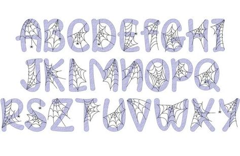 Spiderweb Font embroidery spider's web alphabet Halloween cobweb spooky scary letters with spider web machine embroidery design Boo font BX Halloween fonts #halloweenfonts fonts #fonts font #font 1.251 Spiderweb Font, Fonts Numbers, Halloween Fonts Alphabet, Spooky Letters, Halloween Typography, Spooky Font, Fonts Handwriting Alphabet, Font Embroidery, Halloween Text