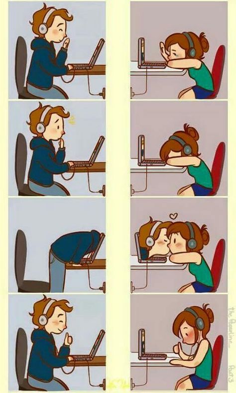 Look at what i just saw and felt the need to share! Distance is only as far as you make it. Relationship Comics, Cute Couple Comics, Distance Love, Couples Comics, Cute Love Cartoons, Cute Stories, 웃긴 사진, The Perfect Guy, Funny Couples