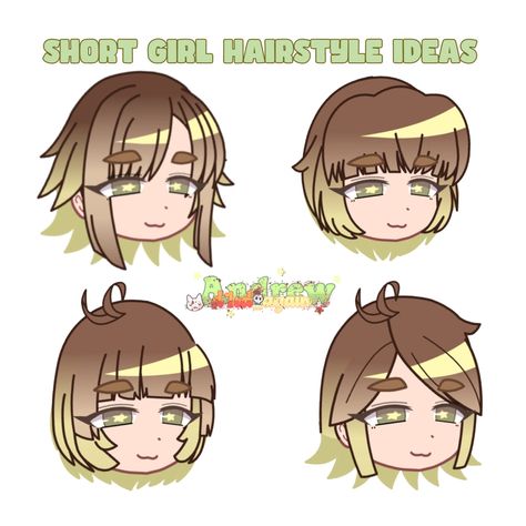 Gacha Hair Short, Short Gacha Club Hair, Gacha Short Hair Ideas, Gacha Short Hair, Gacha Hairstyles, Club Hair, Gacha Hair, Hairstyle Idea, Gacha Outfit