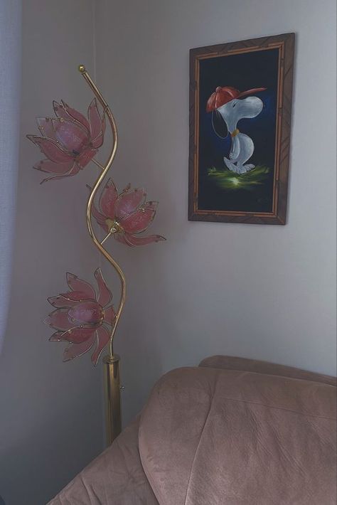 Pink Lotus Lamp, Lotus Floor Lamp, Flower Standing Lamp, Vintage Lotus Lamp, Lotus Flower Lamp, Flower Lamps, Aesthetic Lamp, Flower Floor Lamp, Flower Floor