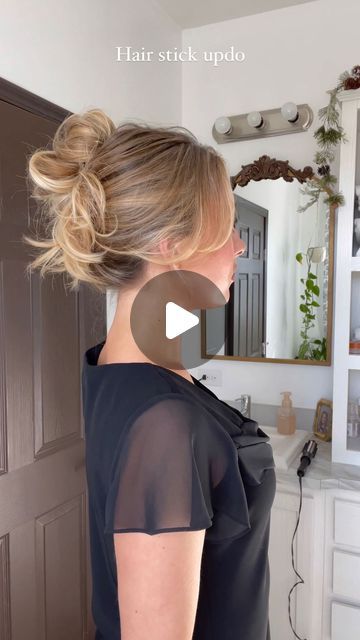 Morgan on Instagram: "Hair stick updo💫 #updo #hairtutorial #hairstick" Hot Mess Hair, Easy Hair Updos, Homecoming Hairstyles Updos, Wedding Hairstyles Half Up Half Down, Trendy Wedding Hairstyles, Hair Up Styles, Hair Stick, The Hunger Games, Wedding Hairstyles For Long Hair