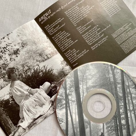 Taylor Swift Cd Aesthetic, Folklore Record, Folklore Vinyl, August Lyrics, Folklore August, Taylor Swift Cd, Folklore Album, Cd Aesthetic, Taylor Core