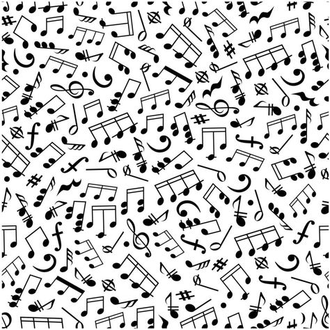 Music background with notes seamless pattern Sound Background, Key Signatures, Kids Silhouette, Musical Composition, Music Backgrounds, Black And White Fabric, Treble Clef, Craft Lovers, Arts And Crafts Projects