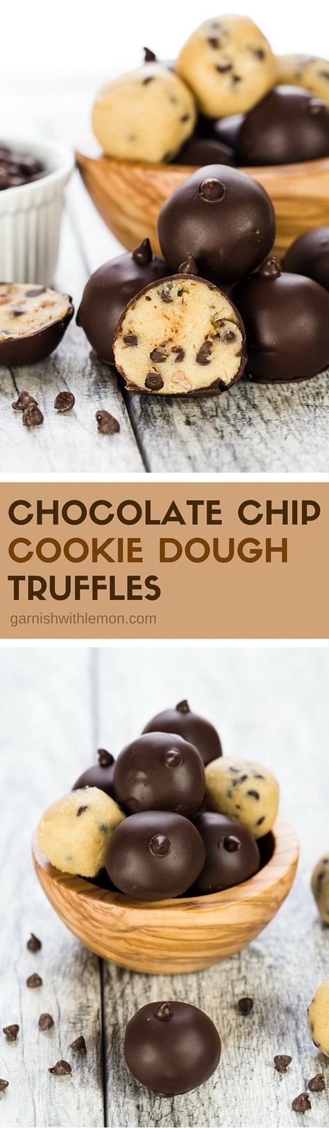 Who doesn't love eating cookie dough straight from the bowl? These easy, egg-free Chocolate Chip Cookie Dough Truffles make the best homemade food gifts! Egg Free Chocolate Chip Cookies, Chocolate Chip Cookie Dough Truffles, Eating Cookie, Clean Desserts, Cookie Dough To Eat, Cookie Dough Truffles, Cheesecake Dip, Homemade Food Gifts, Paleo Life