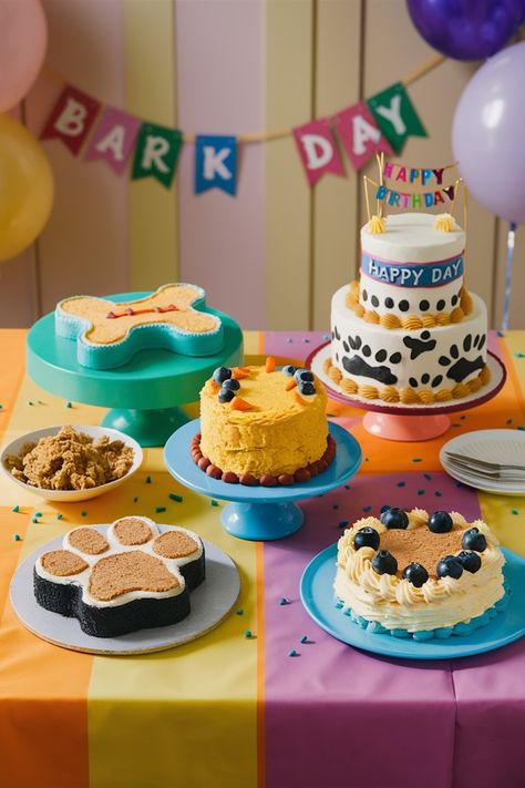 Make Your Dog’s Day Special with Our Homemade Cake Recipes Dog Cake Design Ideas, Dog Cake Ideas, Dog Cake Design, Dog Baking, Dog Bday, Dog First Birthday, Cake Design Ideas, Pet Party, Dog Birthday Cake