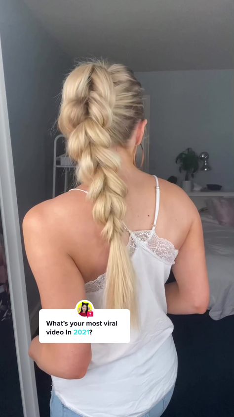 Double Bubble Braid, Big Ponytail, Braids Summer, Bubble Braid, Chunky Braids, Ponytail Tutorial, Bubble Ponytail, Big Braids, Braided Ponytail Hairstyles