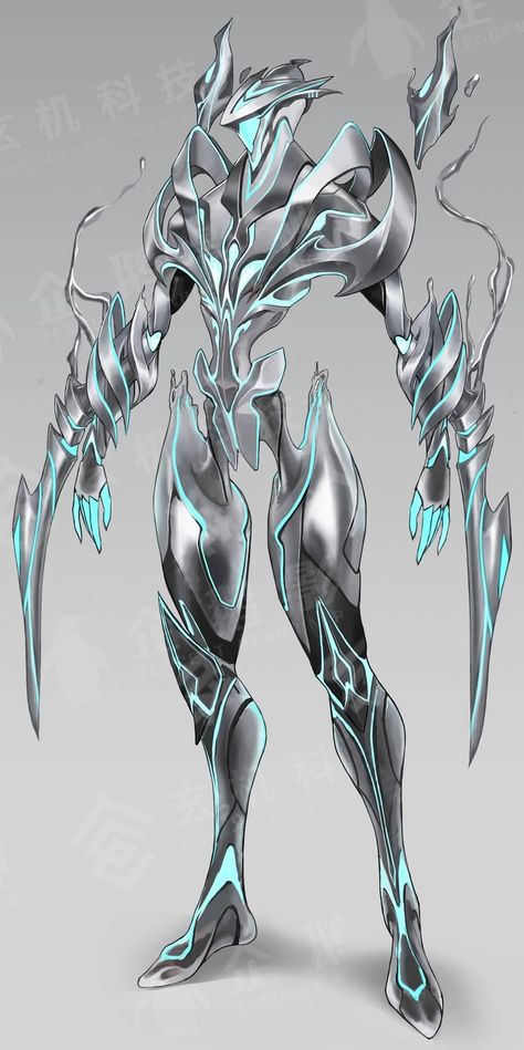 Futuristic Monster Concept Art, Fantasy Robot Concept Art, Humanoid Monster Concept Art, Warframe Concept Art, Humanoid Robot Concept Art, Robot God, Metal Creature, Futuristic Creatures, Fantasy Robot