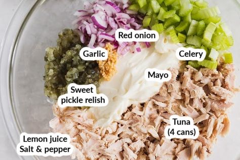 Tuna Salad On Cucumber Slices, Sweet Tuna Salad Recipe, Tuna Salad With Banana Peppers, Best Tuna Salad Recipe Healthy, Tuna Salad With Egg Recipes, The Best Tuna Salad Recipe, Sweet Tuna Salad, Tunafish Sandwich, Deli Style Tuna Salad