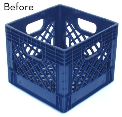 Maybe some shelves to make to hold the crates my husband wants to toss? Milk Crate Furniture, Milk Crate Storage, Plastic Milk Crates, Plastic Crate, Crate Decor, School Planning, Upcycle Plastic, Plastic Storage Drawers, Crate Diy