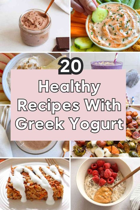 Healthy Meals With Greek Yogurt, What To Eat With Greek Yogurt, Greek Yogurt Add Ins, Greek Yogurt Dinner Recipes, Recipes Using Greek Yogurt, Recipes With Greek Yogurt, Greek Yogurt Snacks, Greek Yogurt Oatmeal, Blueberry Muffin Smoothie