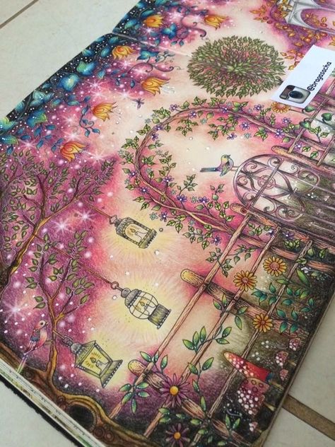 Colored Pencil Art Projects, Basford Secret Garden, Enchanted Forest Coloring Book, Joanna Basford Coloring, Johanna Basford Secret Garden, Enchanted Forest Coloring, Secret Garden Coloring Book, Secret Garden Colouring, Johanna Basford Coloring Book