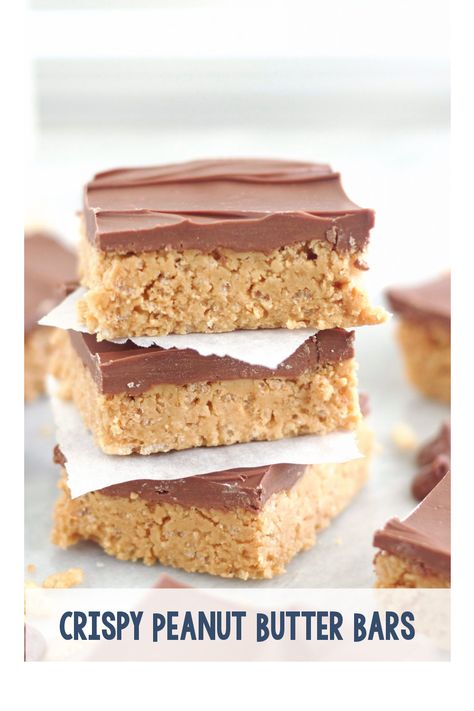 Butter Bars Recipe, Peanut Butter Rice Crispies, Chocolate Peanut Butter Bars, Peanut Butter Squares, Peanut Butter Bars Recipe, Peanut Bar, Peanut Butter Chocolate Bars, Butter Bar, Butter Bars