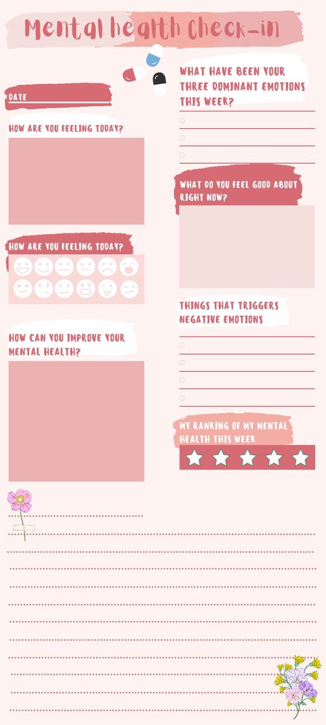 Pink mental health dairy reminder journal Daily Check In, Song Of The Day, What Do You Feel, Daily Mood, Important Quotes, Self Reminder, Favorite Song, Health Check, School Counseling