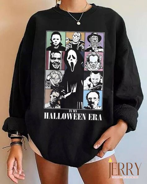 Halloween Horror Movie Sweatshirt, Scary Characters Sweatshirt, In My Horror Era, Eras Tour Sweatshirt, Halloween Party Sweatshirt Check more at https://jerryclothing.com/product/halloween-horror-movie-sweatshirt-scary-characters-sweatshirt-in-my-horror-era-eras-tour-sweatshirt-halloween-party-sweatshirt/ Eras Tour Sweatshirt, Horror Clothes, Horror Shirts, Scary Characters, Horror Movie Shirts, Halloween Horror Movies, Maternity Tees, Sweatshirt Halloween, Movie Shirts