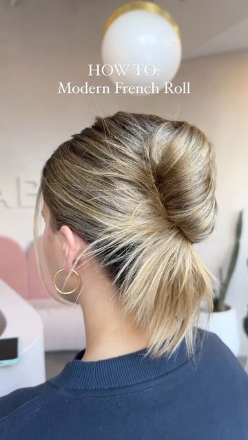 SALON GABRIELLE on Instagram: "How to: Modern French Roll ✨ #SALONGABRIELLE - - - - - #frenchroll #modernfrenchroll #hairinspo #hairstyle" French Roll, Modern French, About Hair, Hair Inspo, Rolls, Hair Styles, Hair, On Instagram, Instagram