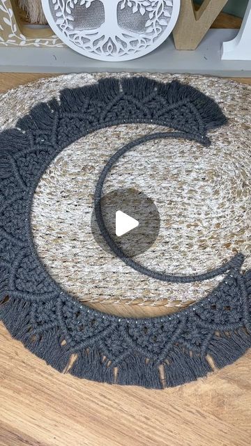 Caroline Fleming on Instagram: "Macrame Moon Tutorial 

I used 72 x 50cm of 3mm cotton cord to make this macrame moon 
#macramemoon #macramemoontutorial #macramedecor #macramehome #macramehomedecor #macramemooncreations" Crescent Macrame, Moon Macrame Tutorial, Macrame Moon Diy, Macrame Half Moon, Caroline Fleming, Macrame Moon Wall Hangings, Moon Tutorial, Macrame Home Decor, Macrame Decor