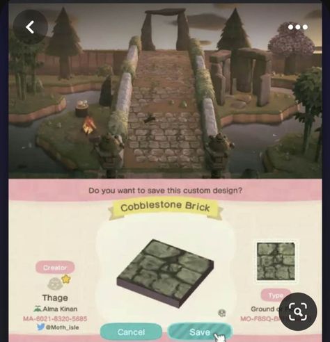 Overgrown Acnh Codes, Acnh Ruins Path, Swampcore Acnh Codes, Grassy Brick Path Acnh, Acnh Abandoned Castle, Acnh Ruined Pillar Ideas, Acnh Paths Designs Natural Stone, Acnh Mossy Stone, Animal Crossing Mossy Path