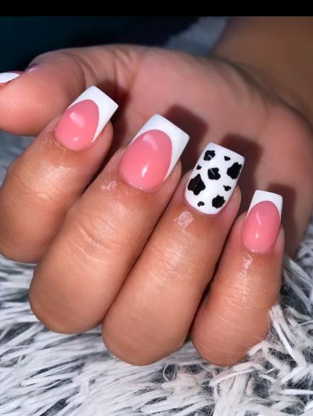 Super Pretty Nails, Cow Nails Short, Nails Kids Cute, Kids Nails Ideas, Nail Ideas Kids, Shirt Nails Designs, Kid Nail Ideas, Summer Nails For Kids, Short Cow Print Nails