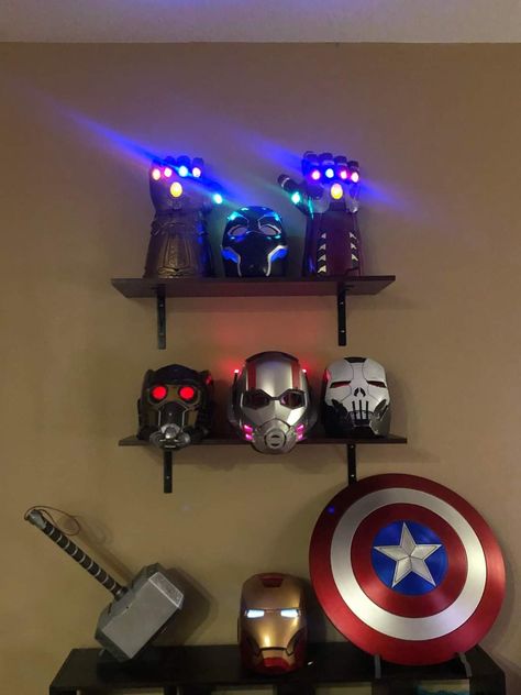 Black Panther Bedroom Ideas, Black Panther Bedroom, Blue Room Inspiration, Marvel Bedroom, Boys Game Room, Black Panthers, Black Widow Marvel, Star Wars Ships, Blue Rooms