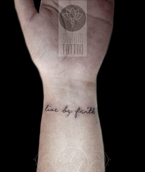 Live By Faith Tattoo, By Faith Tattoo, Neat Tattoos, Storm Tattoo, Faith Tattoo, Triangle Tattoo, Geometric Tattoo, Tatting, Body Art