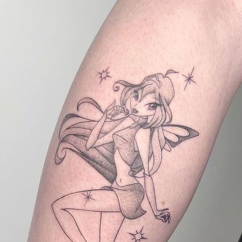 Winx Club on Instagram: "This tattoo is on fire! Check out the talented @nezuchu_ink ❤️🔥 #winxclub #winxclubofficial" Y2k Anime Tattoo, Winx Club Tattoo Ideas, Winx Tattoos, Dark Bloom Winx Club, Las Winx Club, Winx Club Tattoo, Bloom From Winx Club, Y2k Tattoos, Y2k Tattoo Ideas