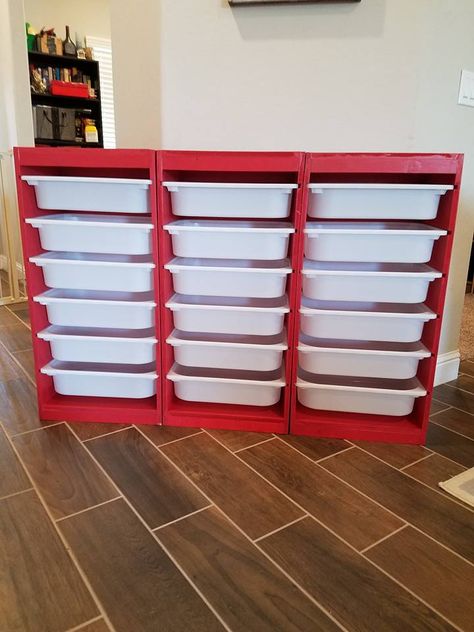 Diy Storage Unit, Trofast Storage, Ikea Trofast Storage, Toy Bin, Ikea Trofast, Bin Storage, Toy Bins, Kid Toy Storage, Craft Room Office