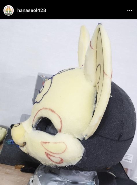 How To Make Kemono Fursuit Head, Kemono Fursuit Pattern, Cerberus Fursuit, Cat Fursuit Head Base, Cute Fursuit Ideas, Kemono Fursuit Head Base, Fursuit Foam Base, Kemono Fursuit Tutorial, How To Make Fursuit