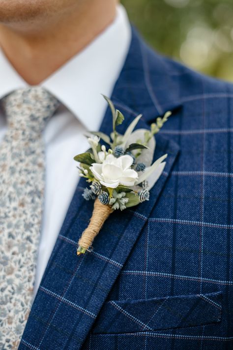 Dusty Blue White Eucalyptus Boutonniere, Magnetic Men Wedding Boutonniere, Blue Groom Boutonniere, Spring Baby Breath Wildflower for Groom - Etsy Groomsmen Buttonaire, Blue And Gold Boutonniere, Boutonnieres For Men, Wedding Flowers Men, Baby Blue Boutonniere, Blue Groom Boutonniere, White And Blue Boutonniere, Blue Boutonniere Wedding, Dusty Blue Boutonniere